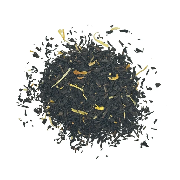 Apricot black tea from C Tea House — a fragrant, fruity blend combining sweet apricot aroma and smooth Ceylon black tea for a bright, golden cup.