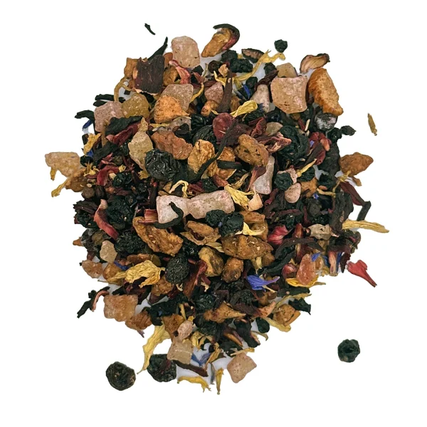 Barbados Fruit Tisane Herbal Tea loose-leaf blend from C-Tea House – tropical hibiscus and fruit caffeine-free herbal tea