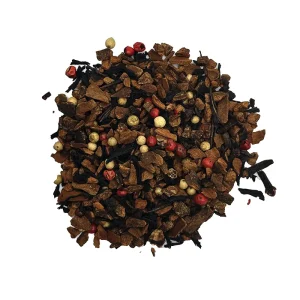 Colorful blend of spices and herbs. hot cinnamon spice chai loose leaf tea, chai tea, c tea house