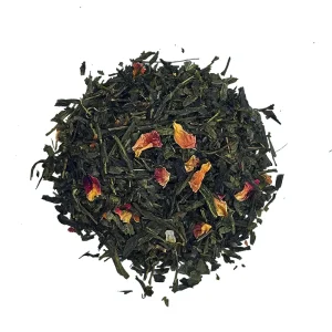 pomegranate green loose leaf tea, green tea, c tea house