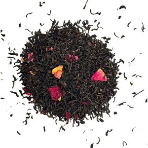 Loose black tea with rose petals, rose congou black loose leaf tea, c tea house, black tea