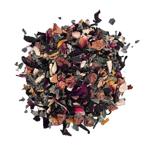 Witch Blend Herbal Tea loose-leaf blend from C-Tea House – caffeine-free apple cinnamon and hibiscus tea with warming spices